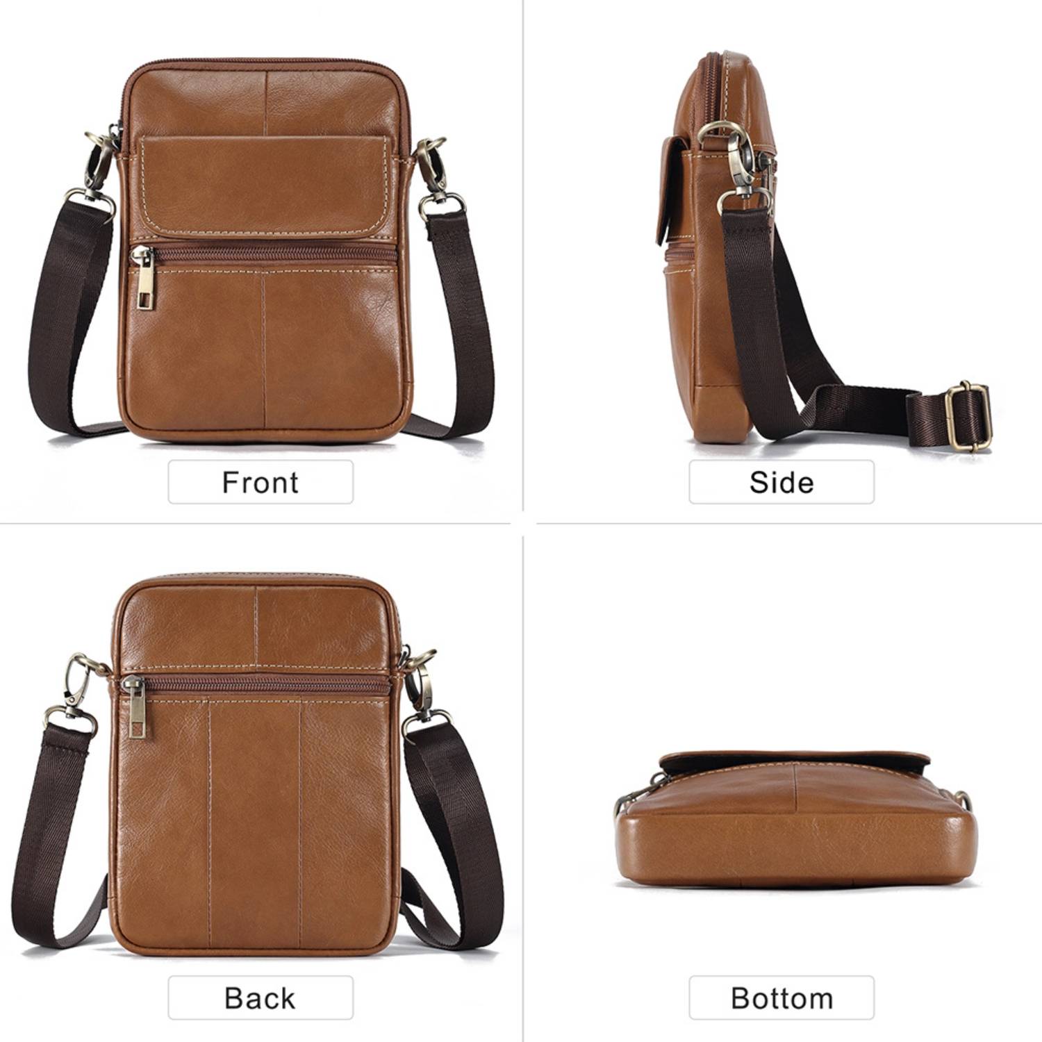PU Leather Shoulder Crossbody Bag For Men 3