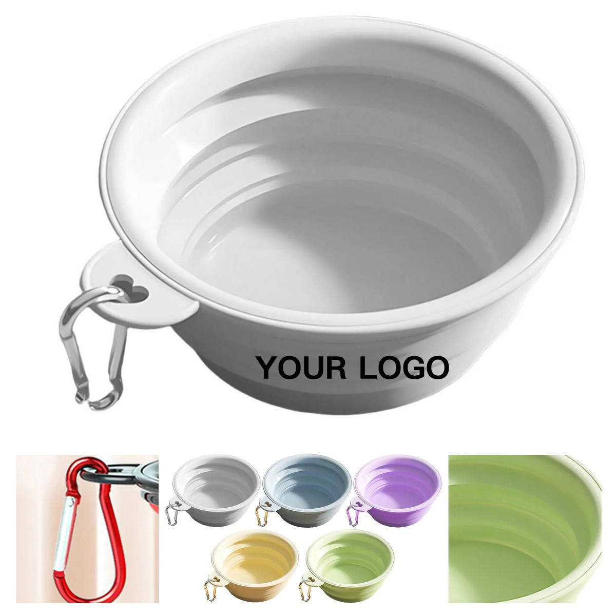 Portable Silicone Pet Feeding Bowl 12Oz 3