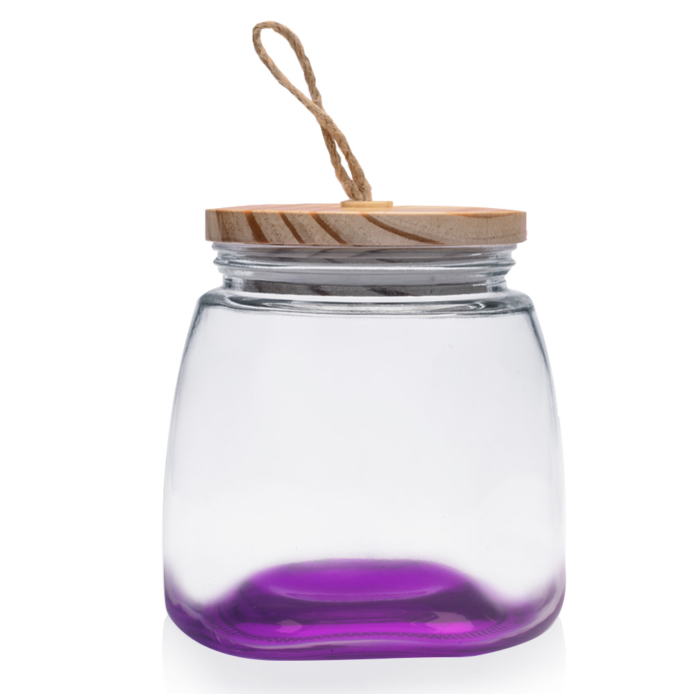 64 oz. Glass Candy Jars with Suction Wooden Lid 24