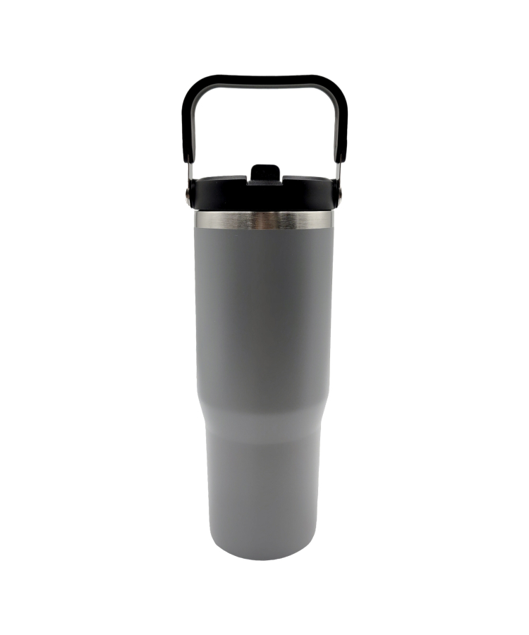 30oz. Stainless Steel Insulated Mug w/ Handle & Straw 3