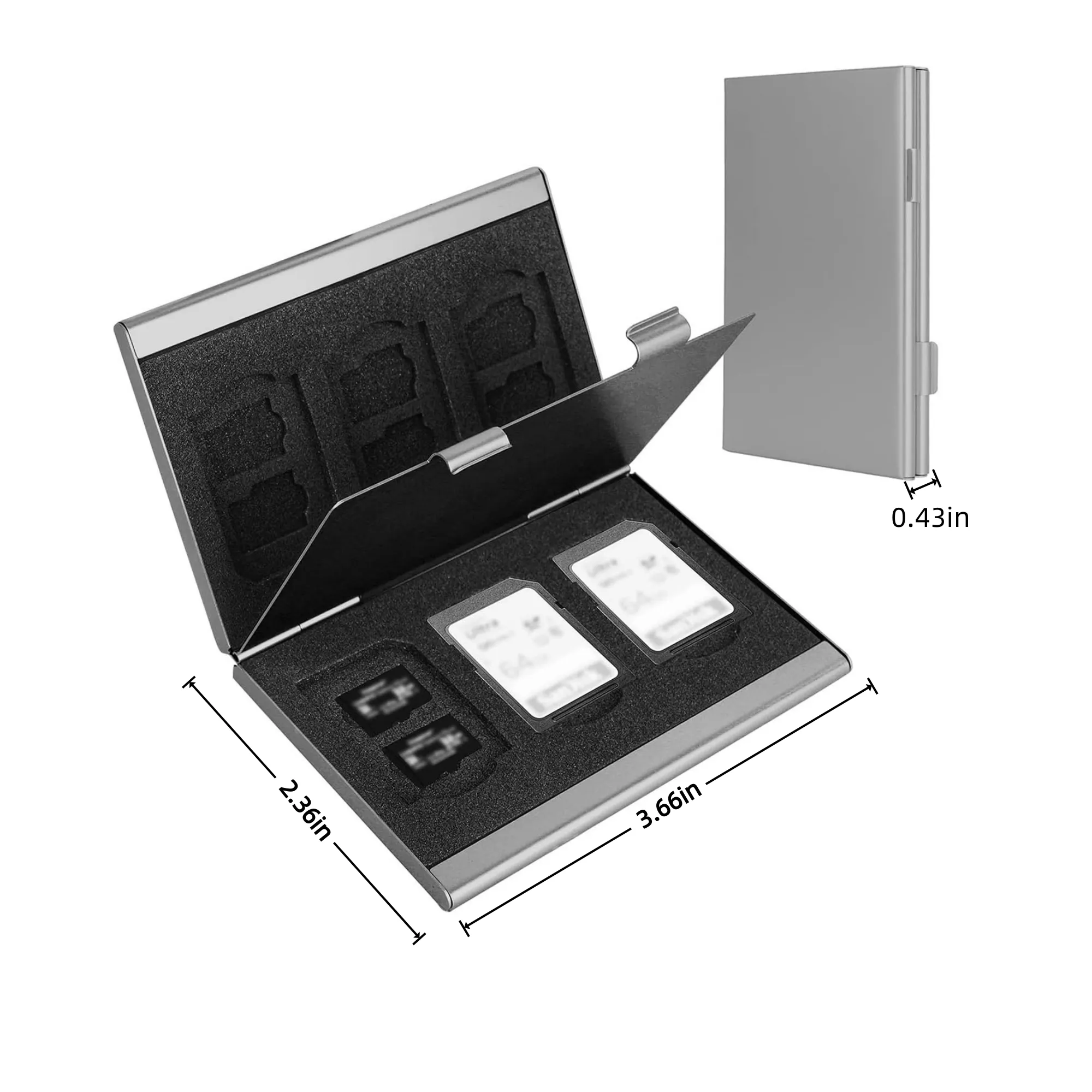 High - End Aluminum Alloy Metal Memory Card Storage Box 1