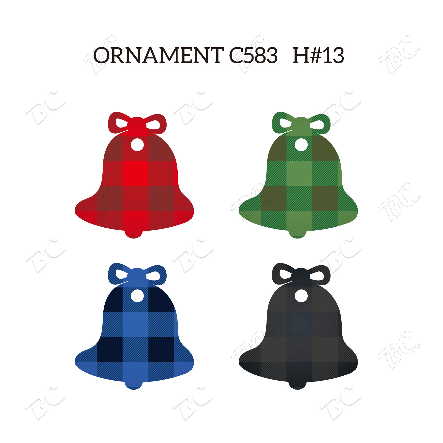 Free Shipping Full Color Christmas Ornament - Bell 34