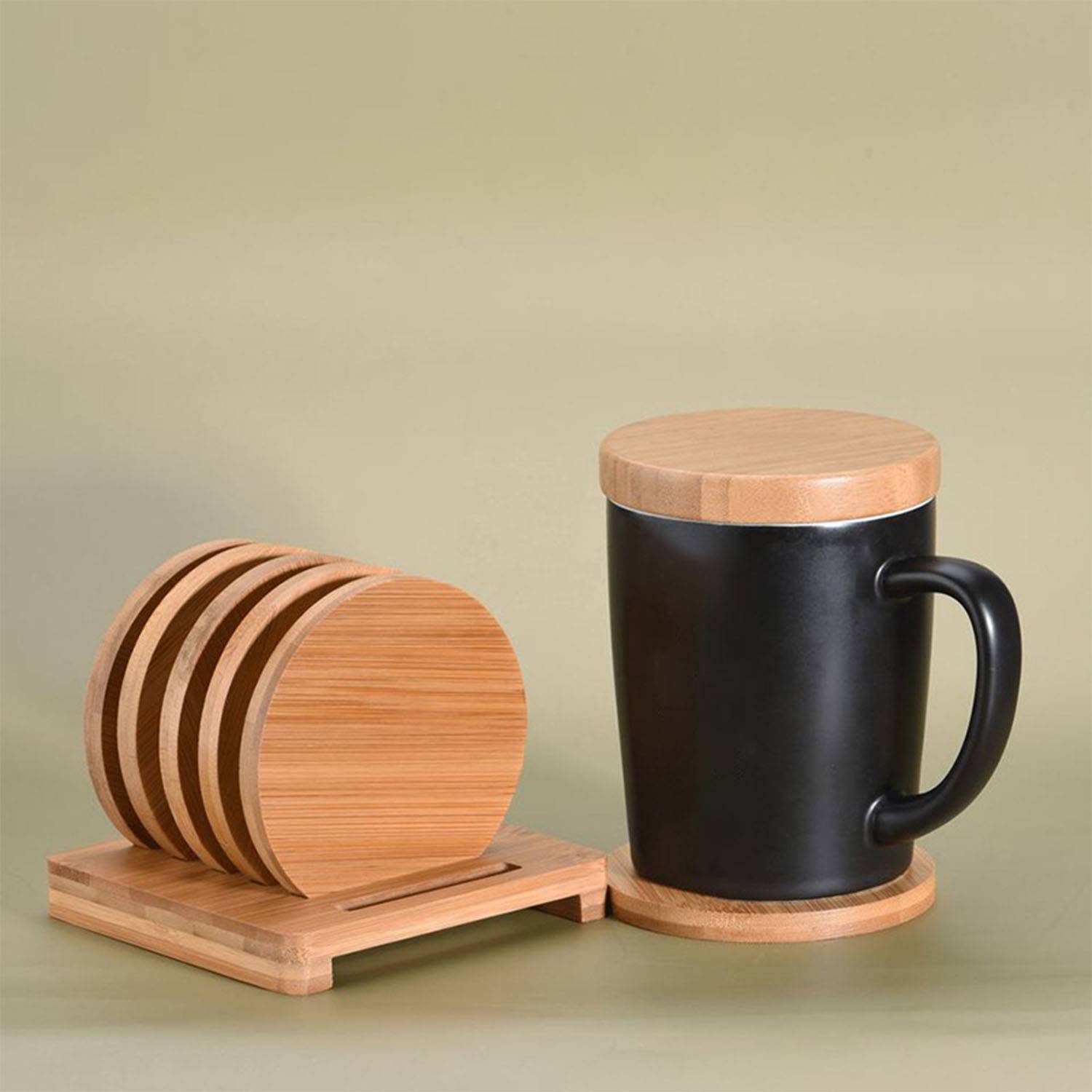 Bamboo Coaster Set 6