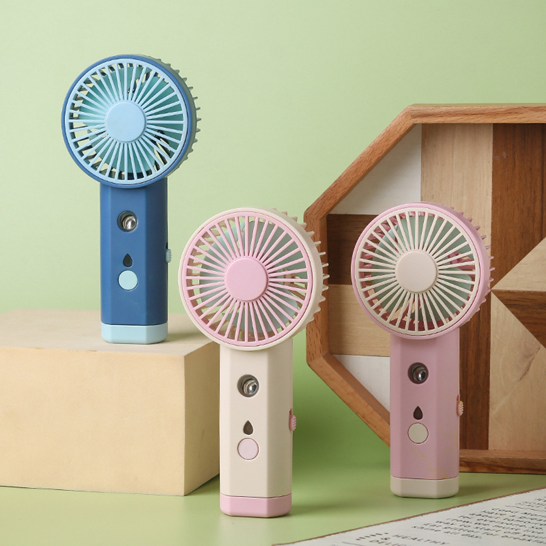 Rechargeable Battery Portable Handheld Misting Fan 5