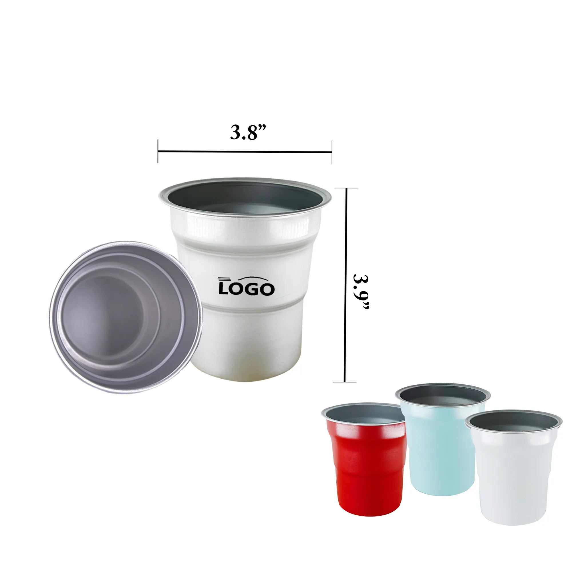 MOQ50 16oz Aluminum Outdoor Party Cold Drink Cups 10