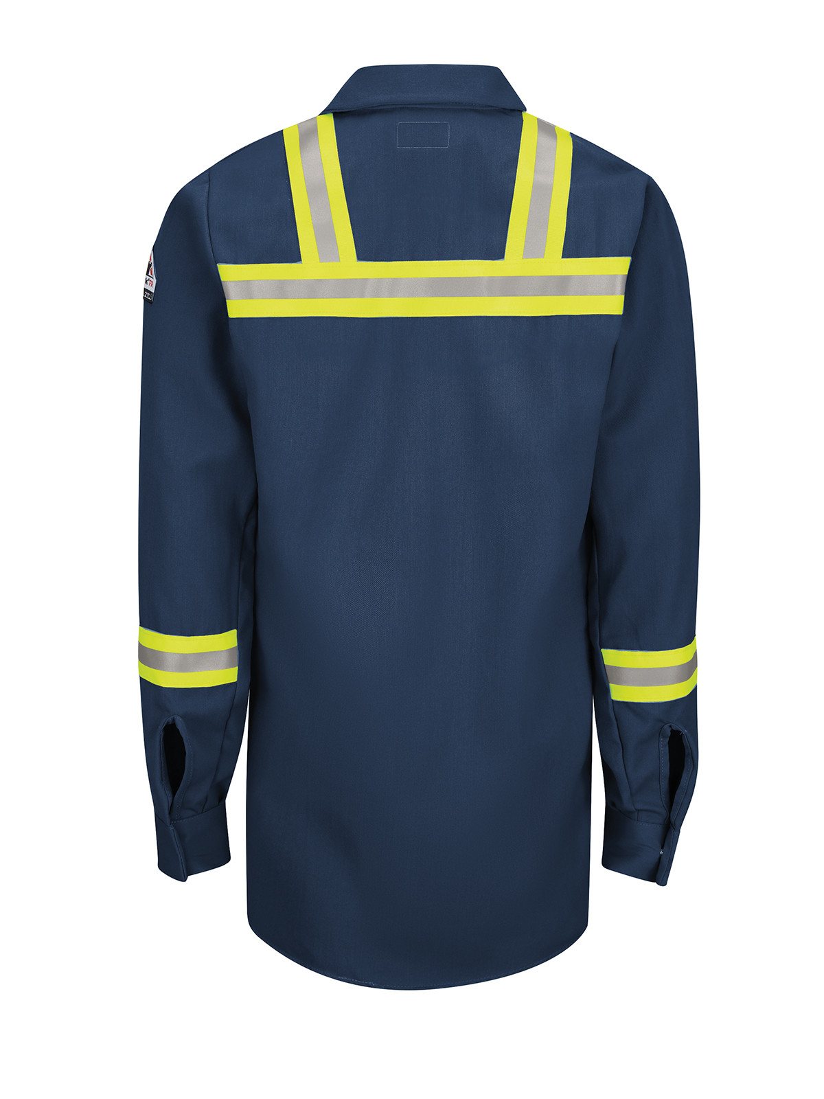 Bulwark - Men's Enhanced Visibility Flame-Resistant Concealed-Gripper Pocketless Work Shirt 1