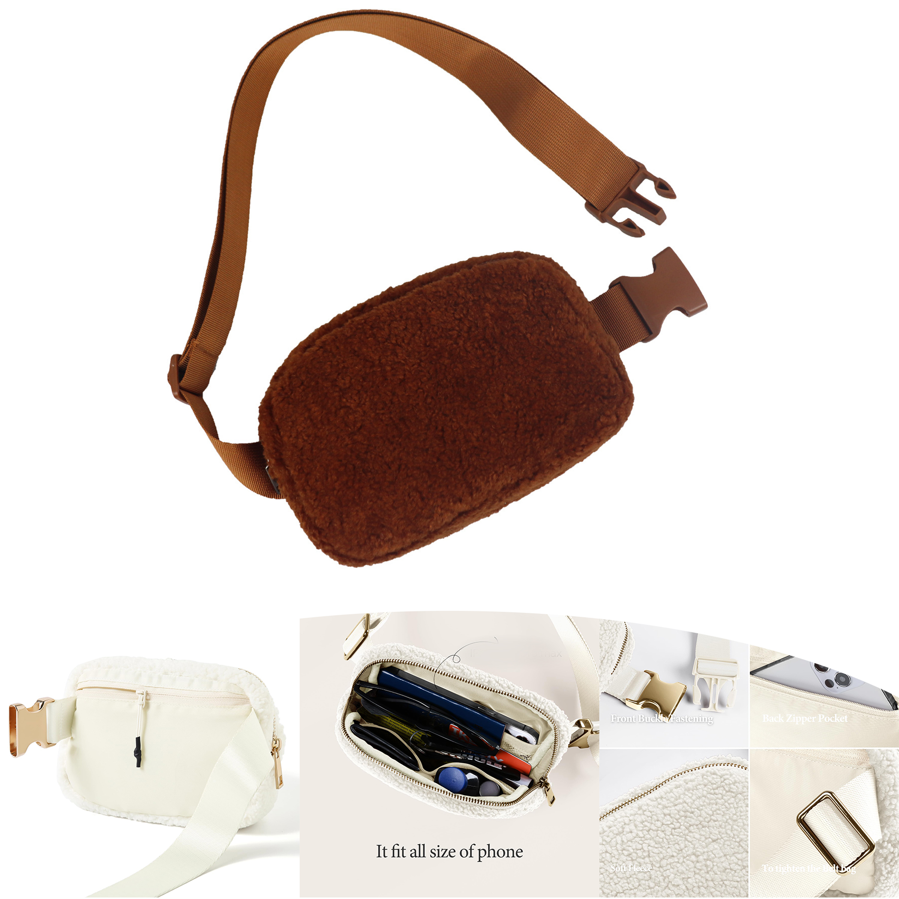 Fleece Mini Belt Bag 2
