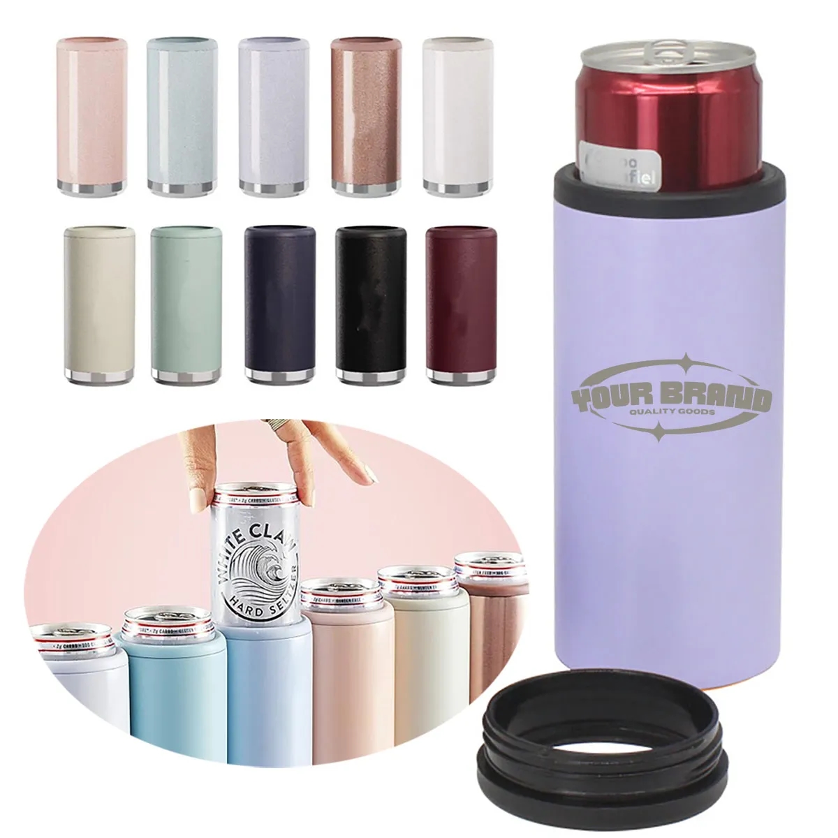 12Oz Stainless Steel Cup Sleeve Insulated Drink Holder 4