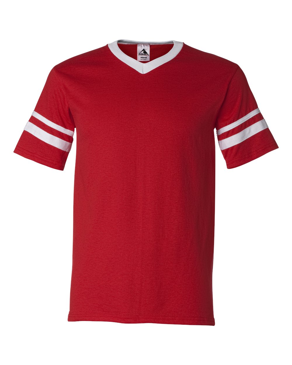 V-Neck Jersey with Striped Sleeves - 360 50