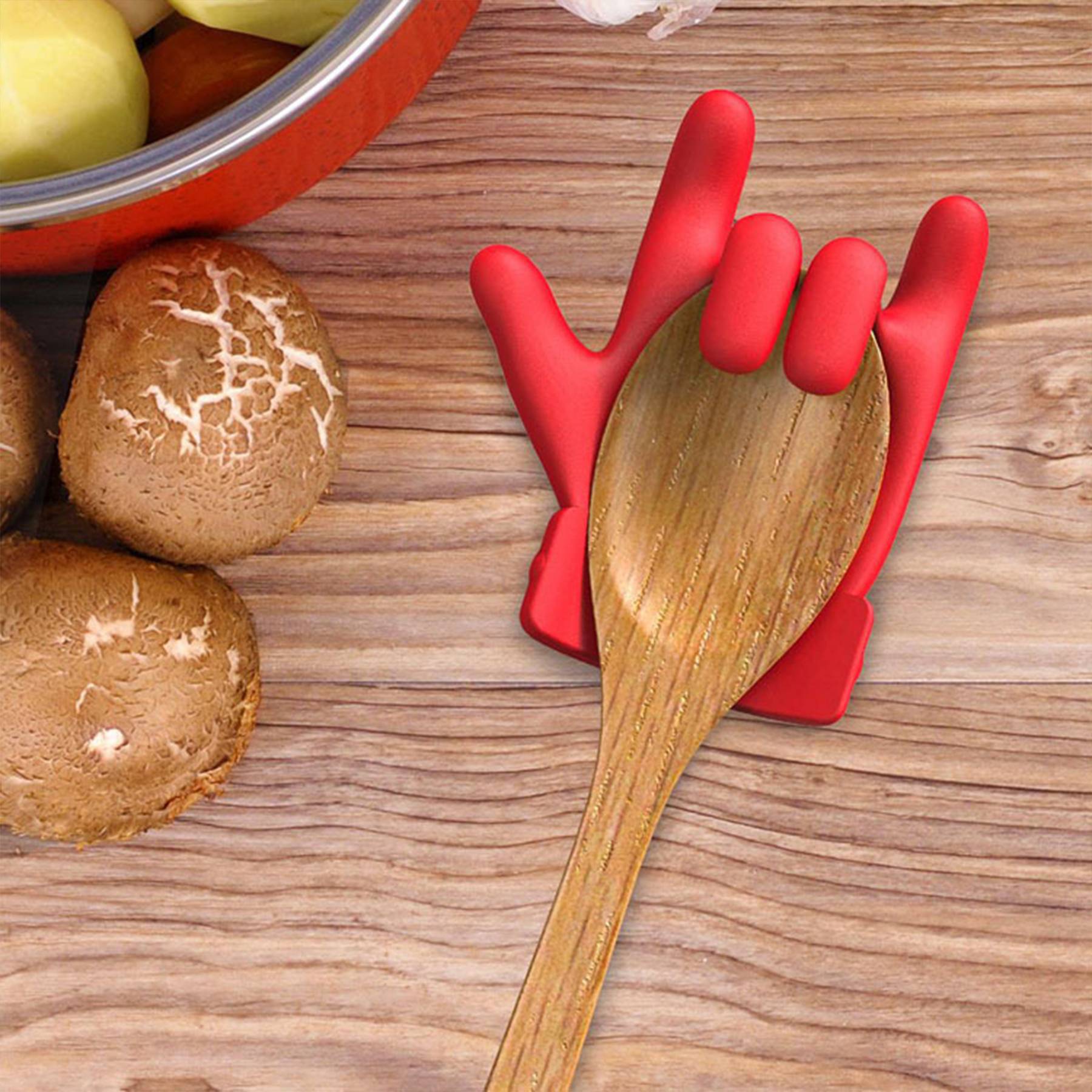 Silicone finger shape anti-spill rack 4