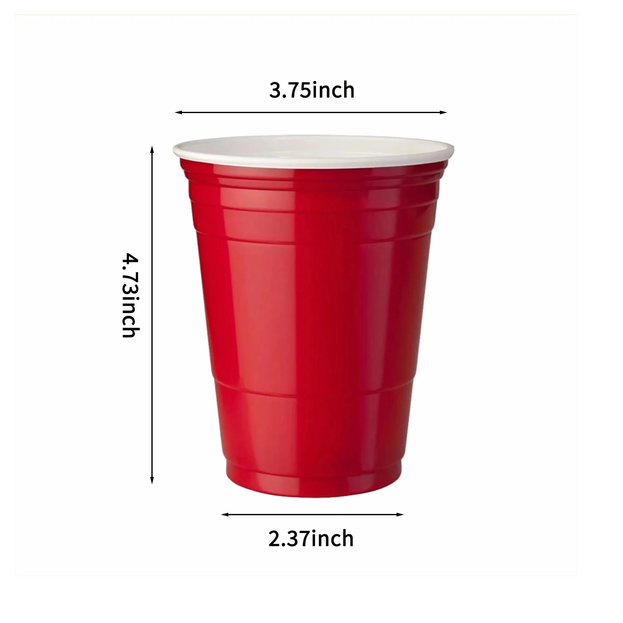 16 Oz Plastic Beer Pong Cup 5