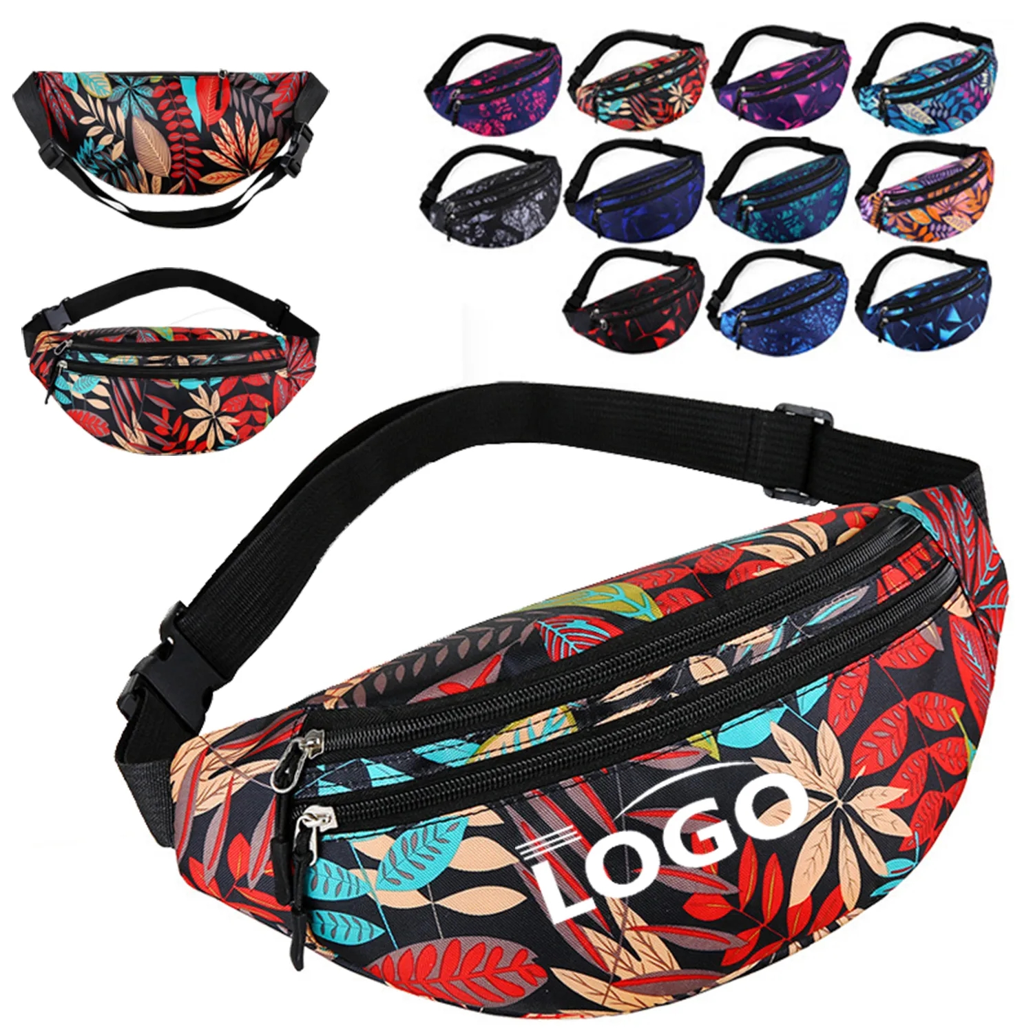 3 Zipper Waist Pack w/ Full Wrap Sublimation Fanny Bag 5