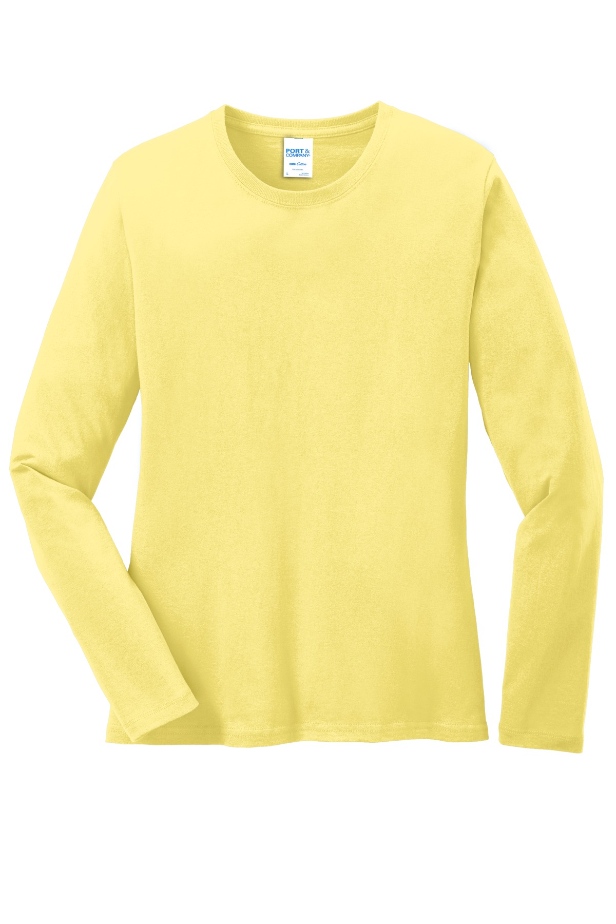 Port & Co Women's Long Sleeve Core Cotton Tee. LPC54LS 150