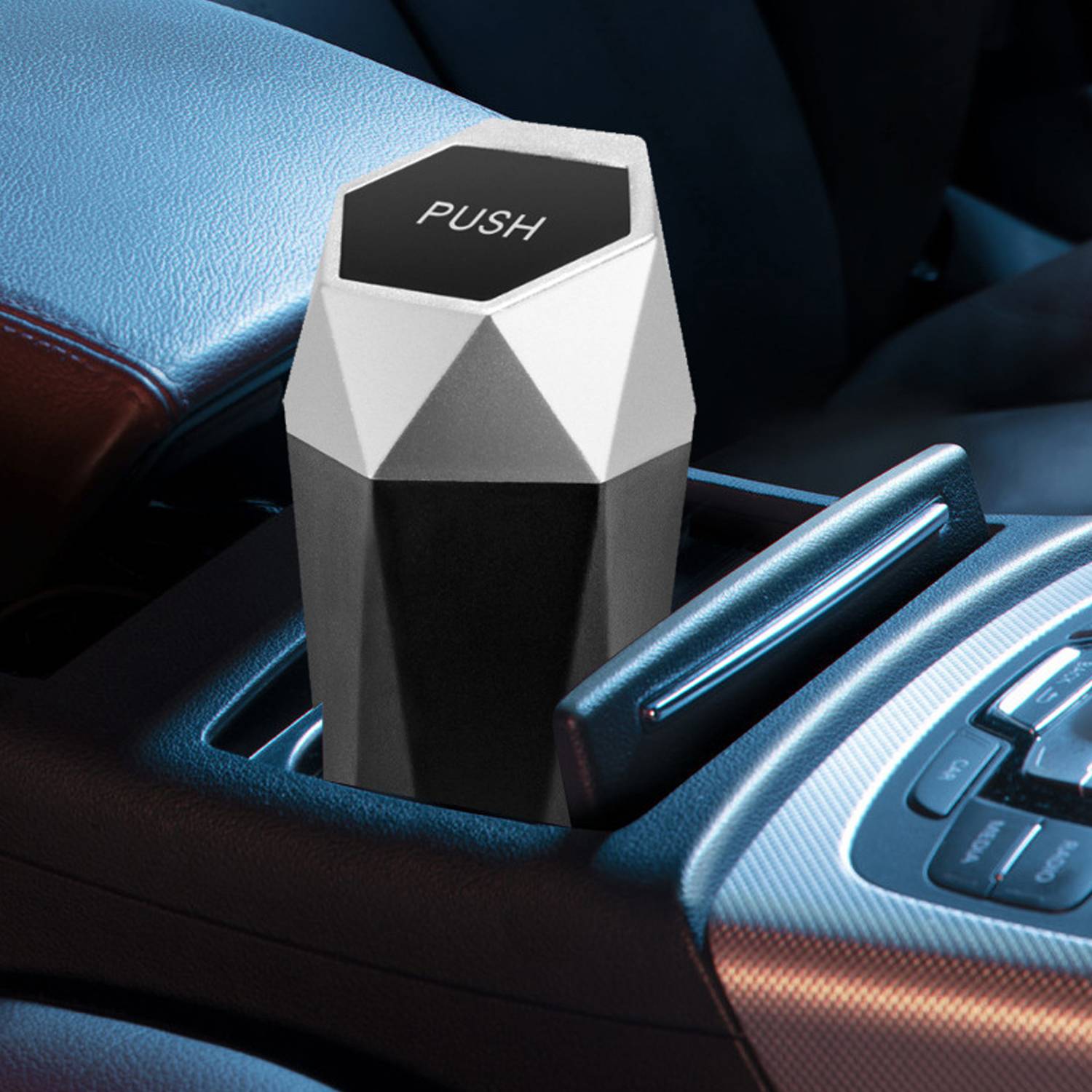 Mini Car Trash Can In Diamond Shape W/ Lid 5
