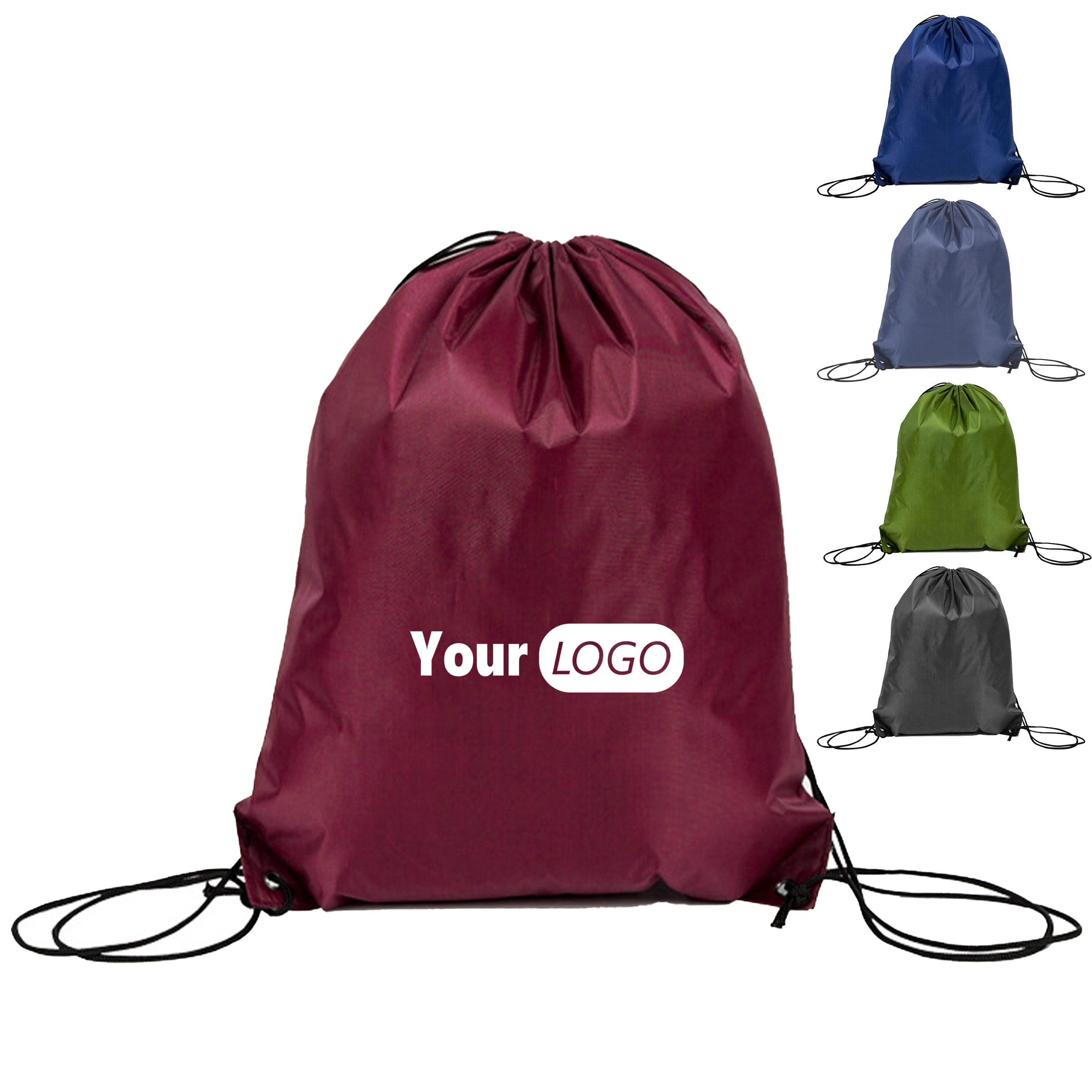 Oxford Customizable solid color drawstring backpack 3