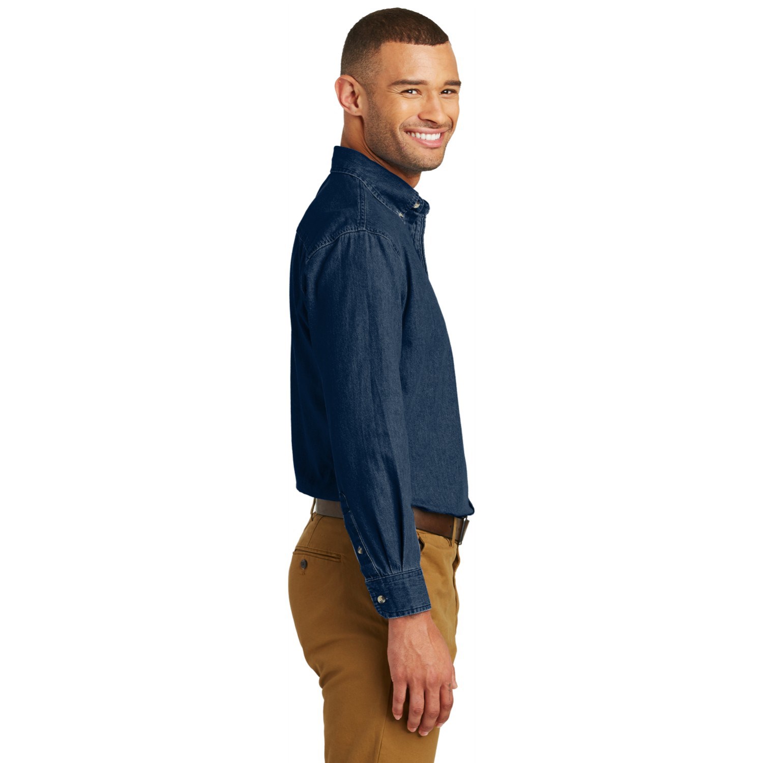 Port & Company Long Sleeve Value Denim Shirts w/ 6.5 oz. 3