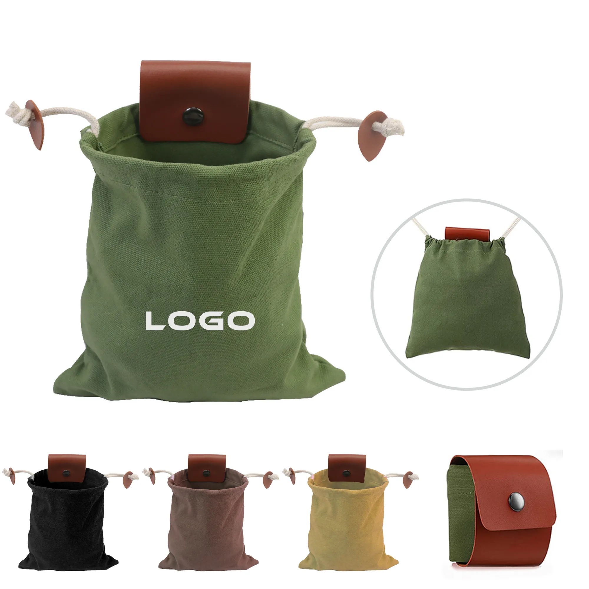 Collapsible Foraging Bag Outdoor Belt Pouch 2