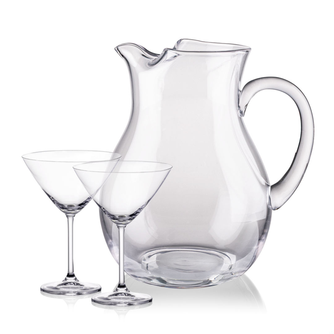 Montclair Pitcher & Coleford Cocktail Set, custom glassware with logo imprint 4
