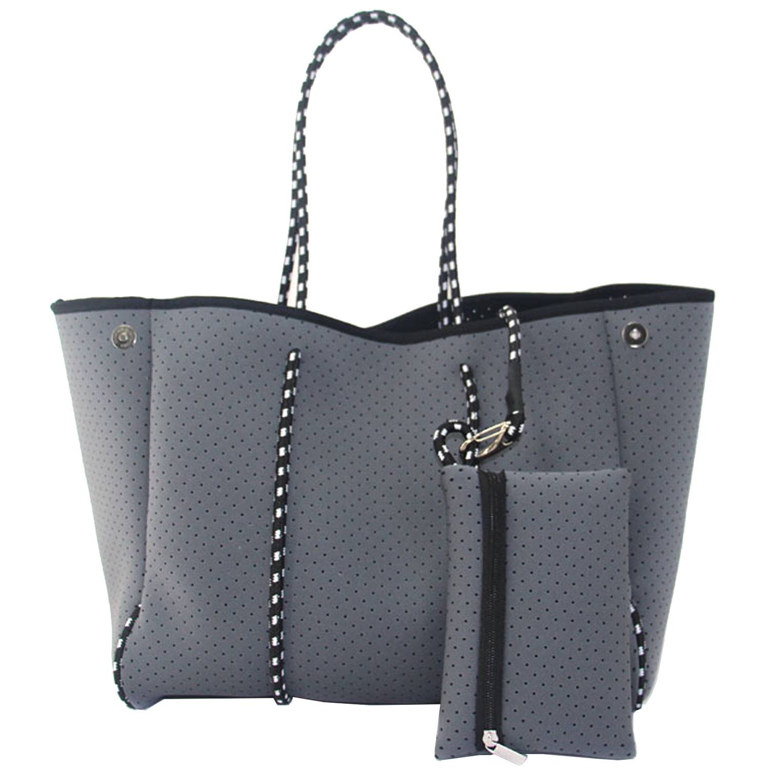 Large Capacity Perforated Neoprene Tote Bag w/ Pouch 4