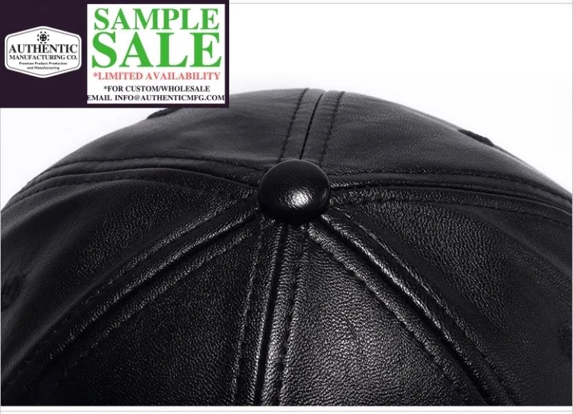 Factory Sample PU Leather Dad Hat for Men 4