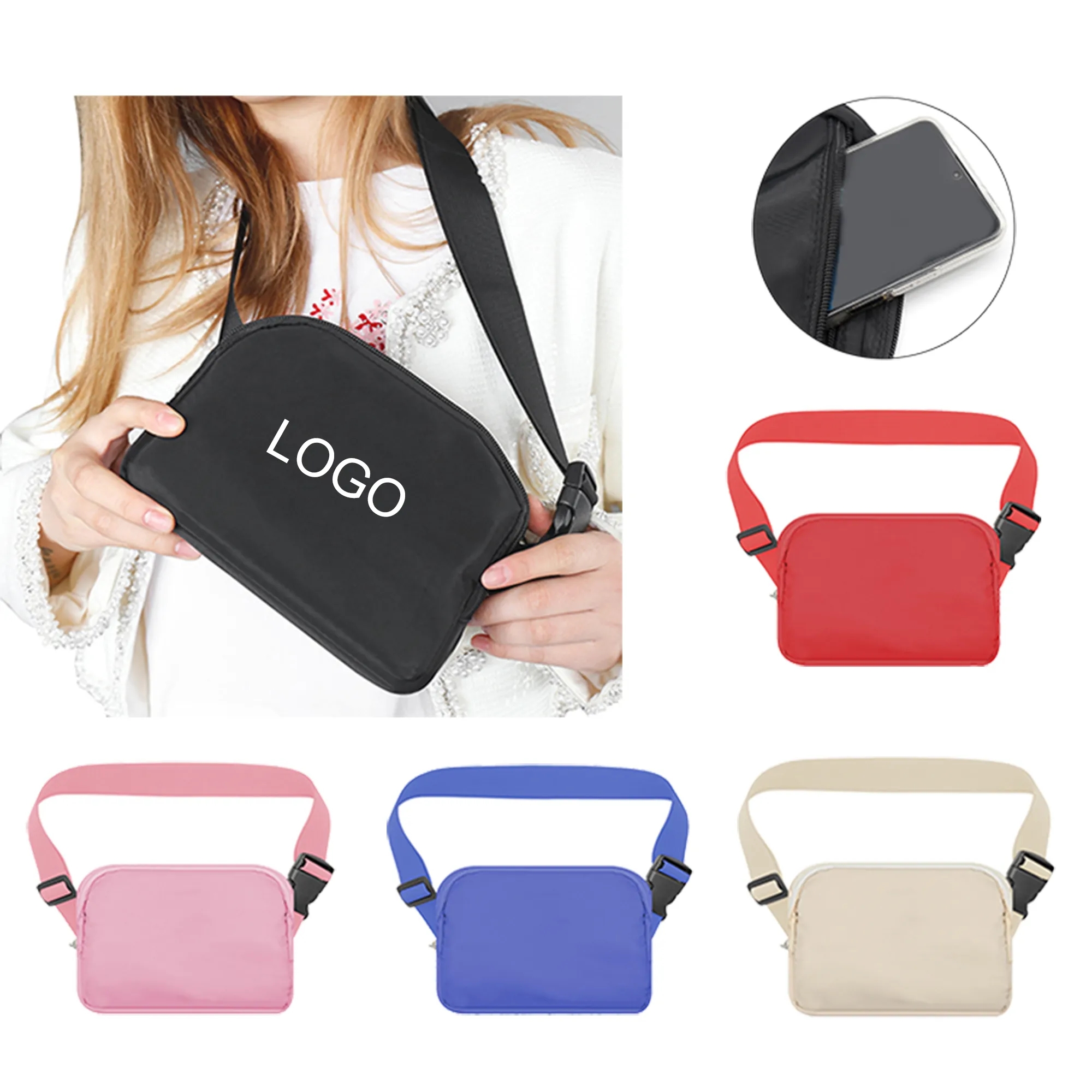 Waterproof Nylon Sports Waist Bag 3