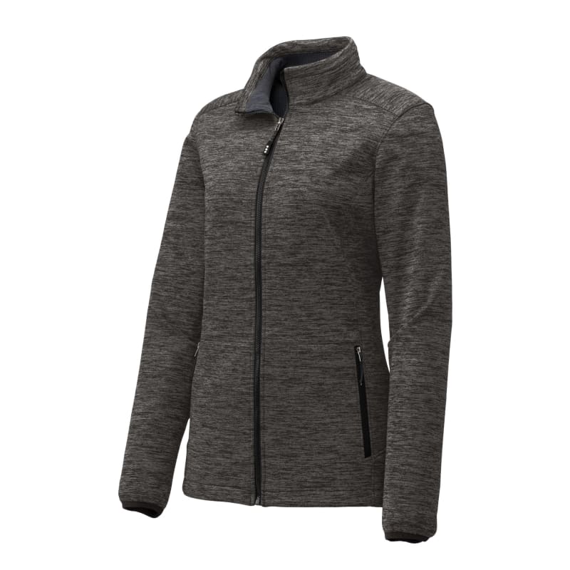 Sport-Tek Women's PosiCharge Electric Heather Soft Shell Jacket. 6