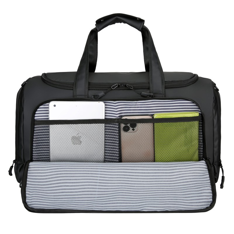 Personalized Gym Bag (Black), Medium Sports Duffle With Adjustable Shoulder Strap 2