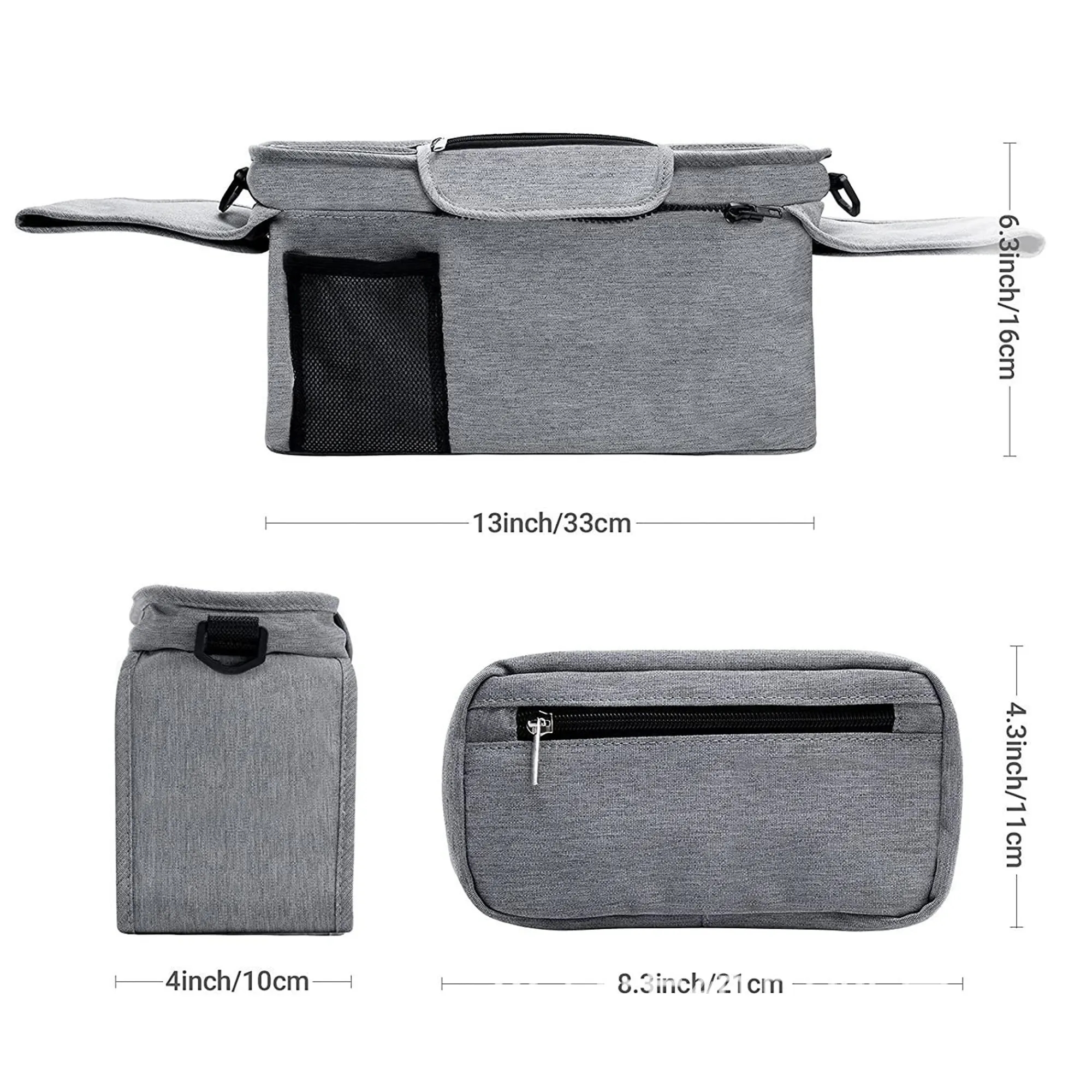 Stroller Organizer Bag with Insulated Cup Holder 5