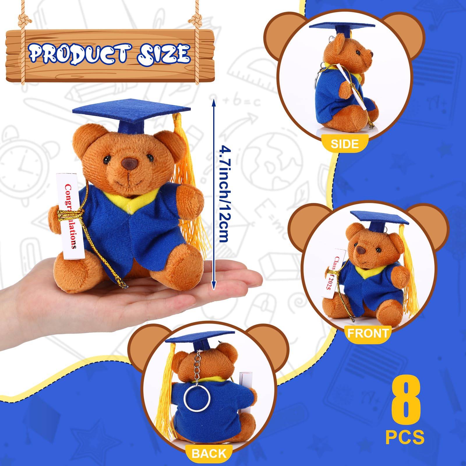 Adorable Graduation Plush Doctor Bear Toy – Perfect Keepsake 1