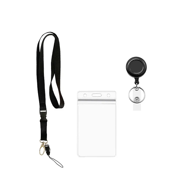Colorful Lanyard Pvc Card Holder and Retractable Buckle 3