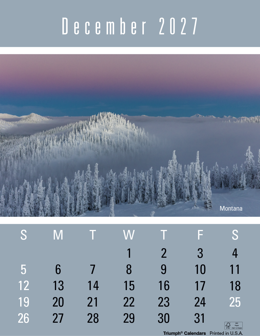 Triumph® Calendars Press-N-Stick Scenic Calendar 34
