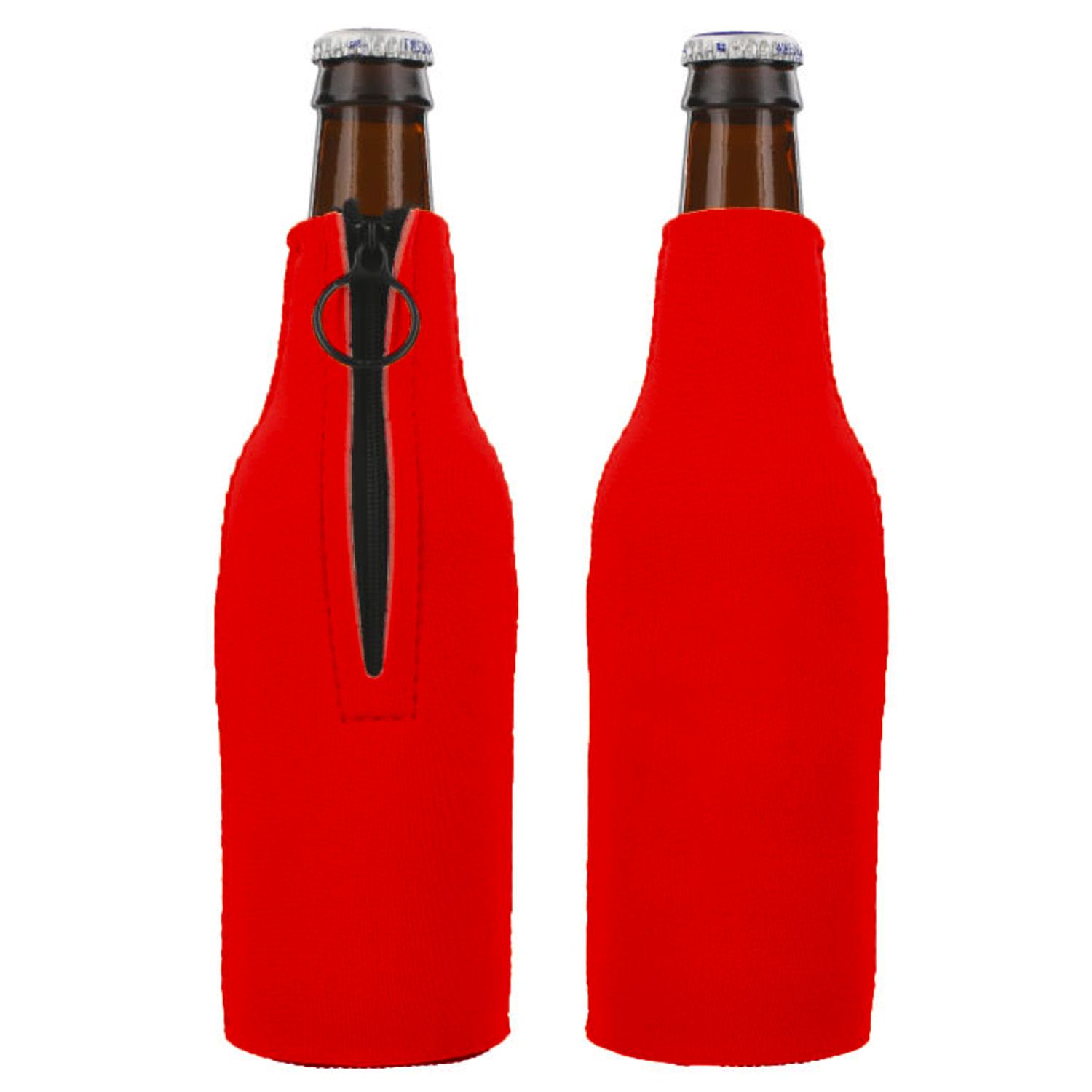 Neoprene 12 OZ. Bottle Cooler w/Zipper, custom koozie with logo imprint 2