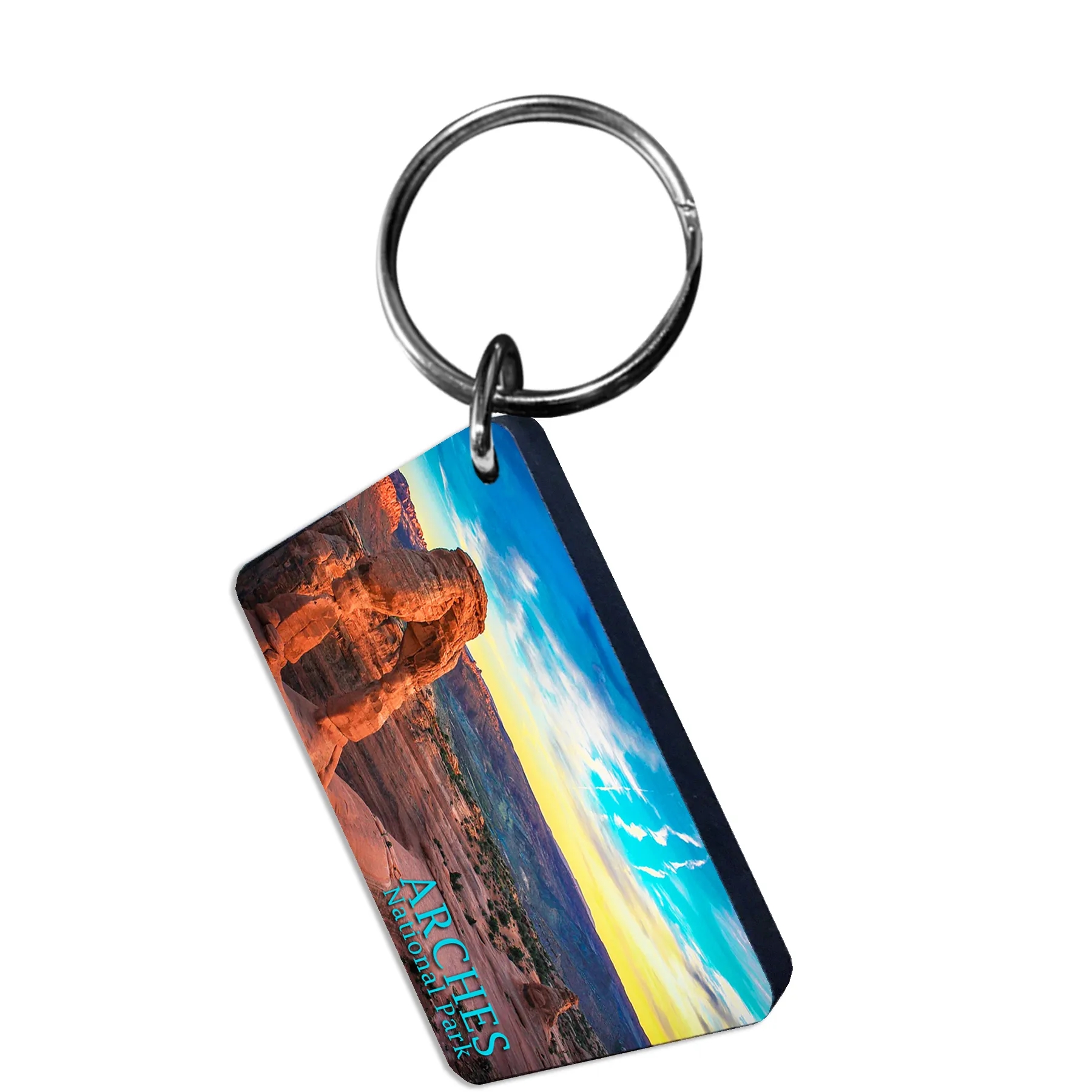 1/8" Ultra Vivid Recycled Wood Keychains 4