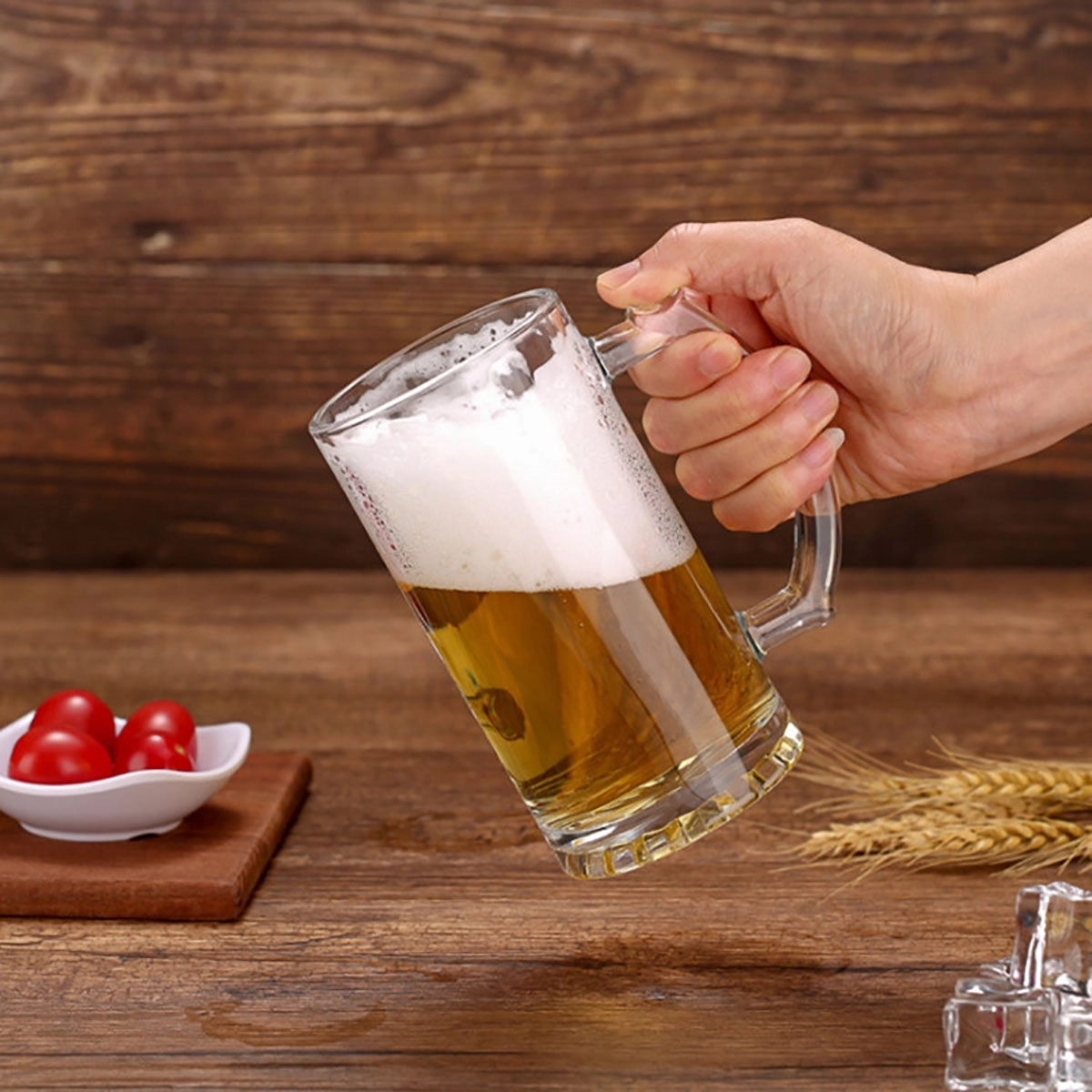 15.2Oz Downtown Pub Glass Beer Mugs With Handle 1