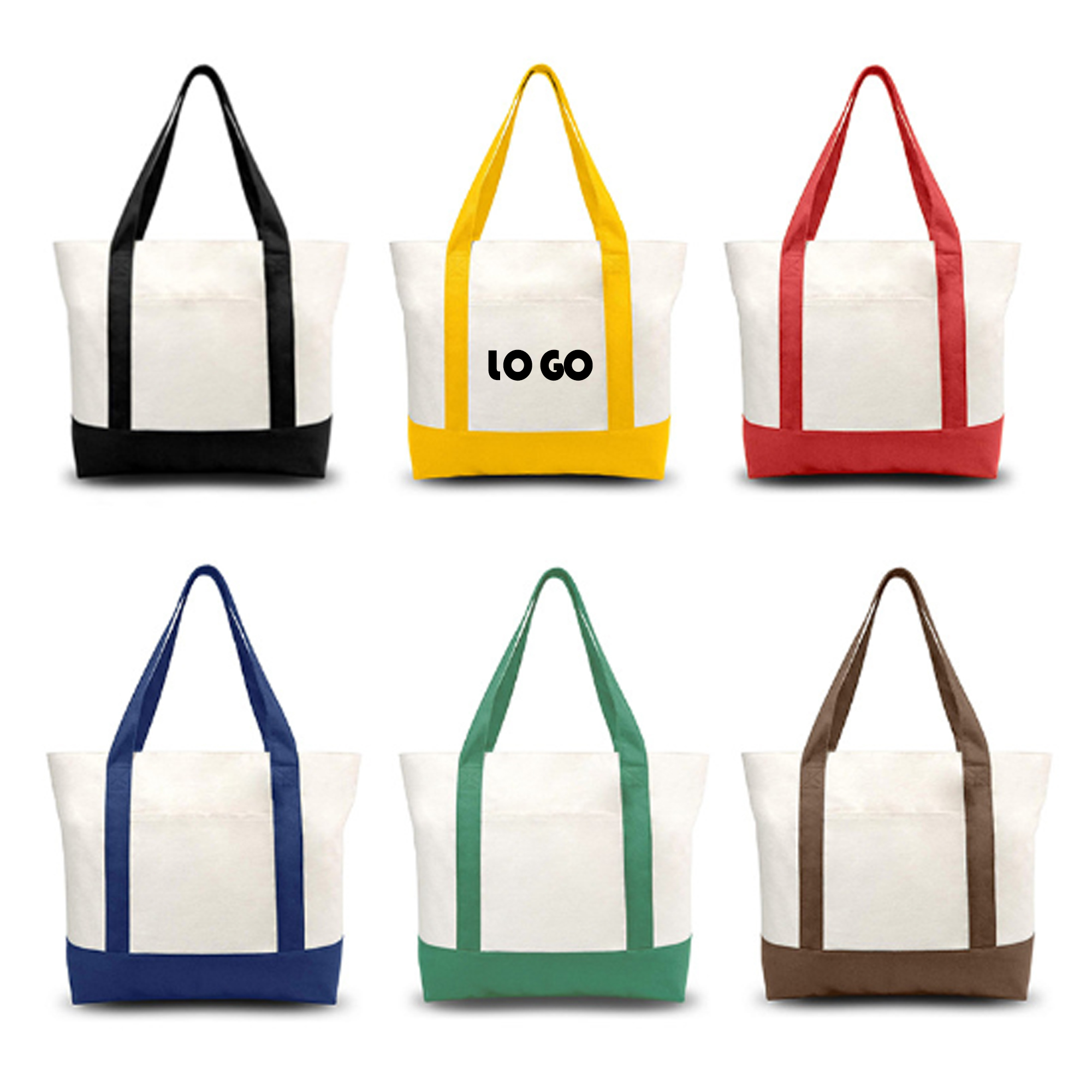 Canvas Boat Tote Bags, custom tote bag with logo imprint 2