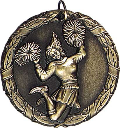 Cheer Female XR200 Series Medal, 2" 1