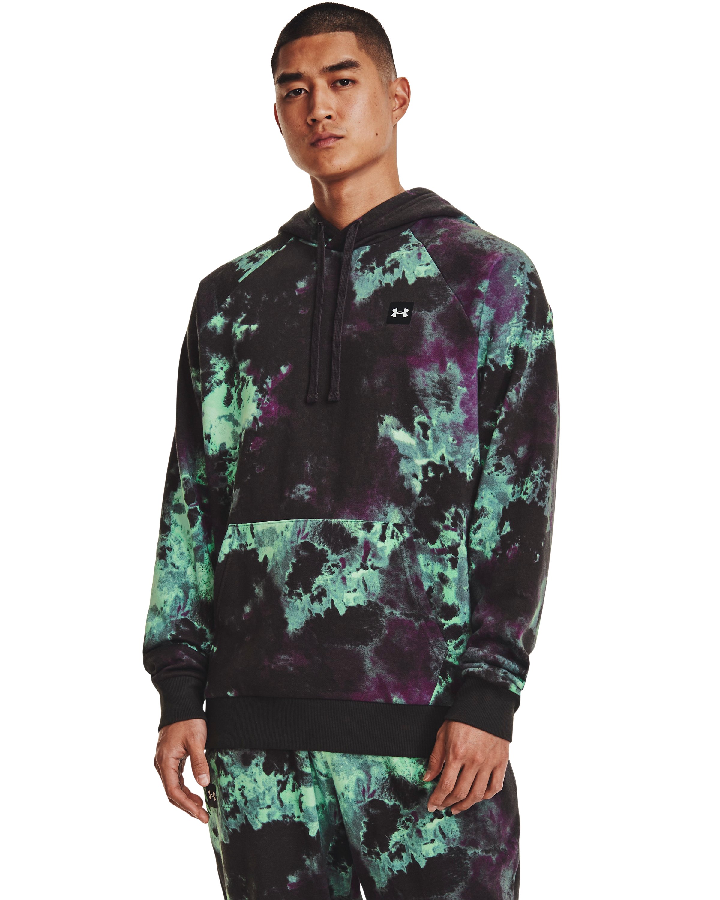 Men's UA Rival Fleece Hyper Dye Hoodie, custom hoodie or sweatshirt with logo imprint 4