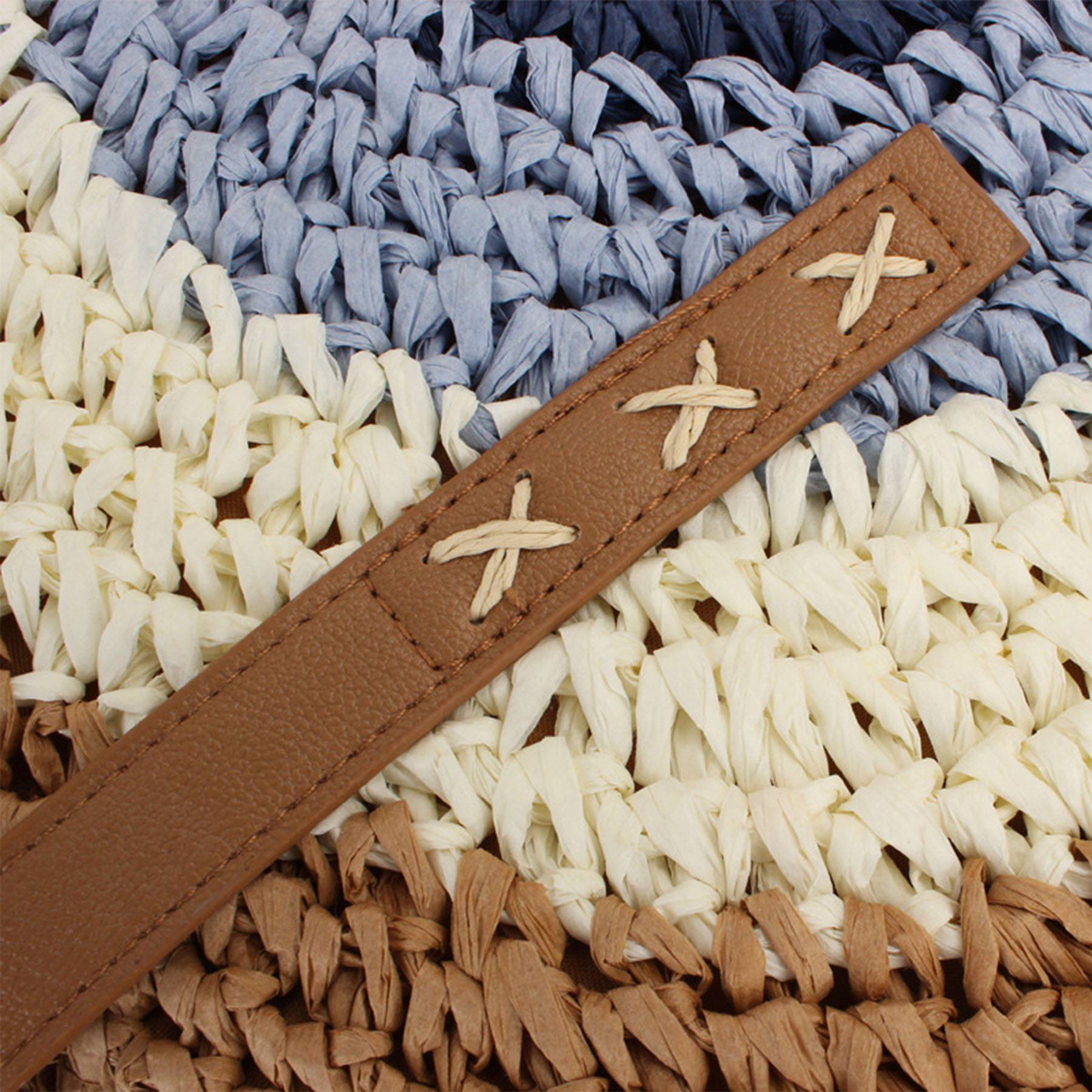 Paper Round Tote Woven Bag 1