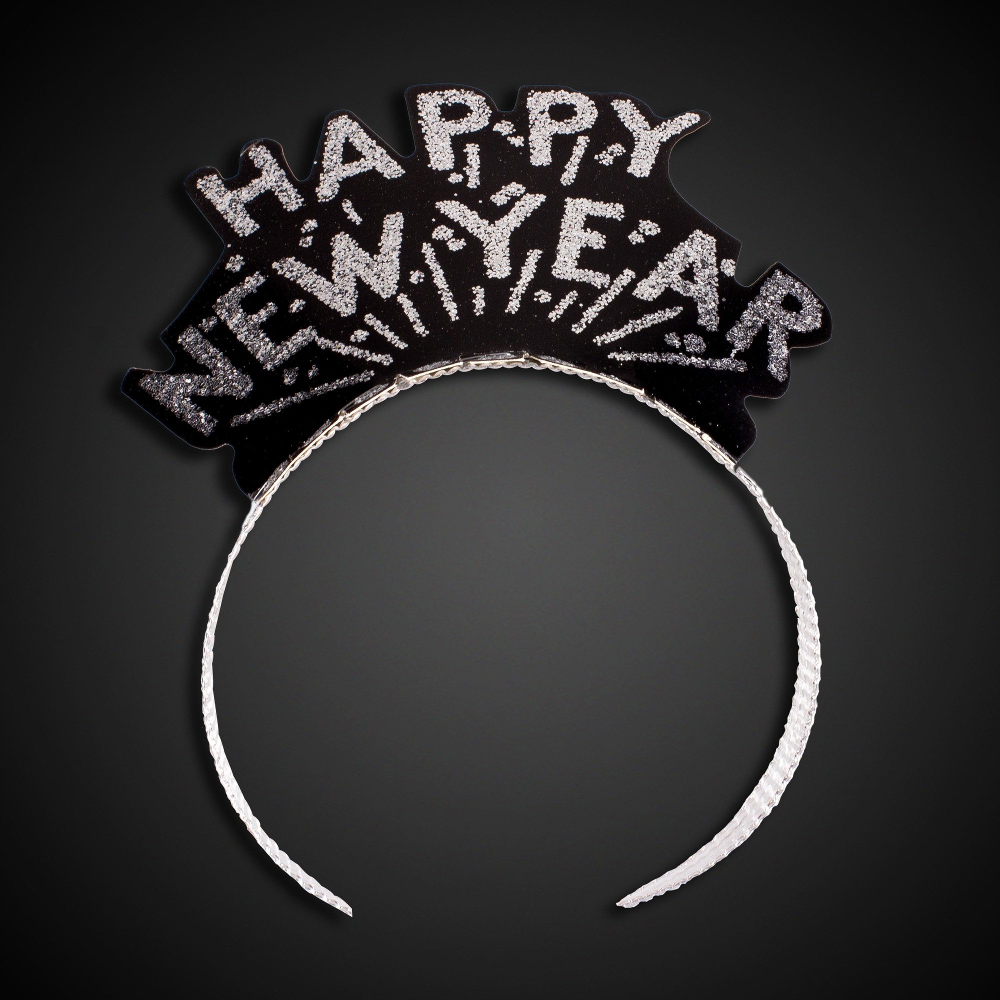 Happy New Year Black & Silver Tiaras
