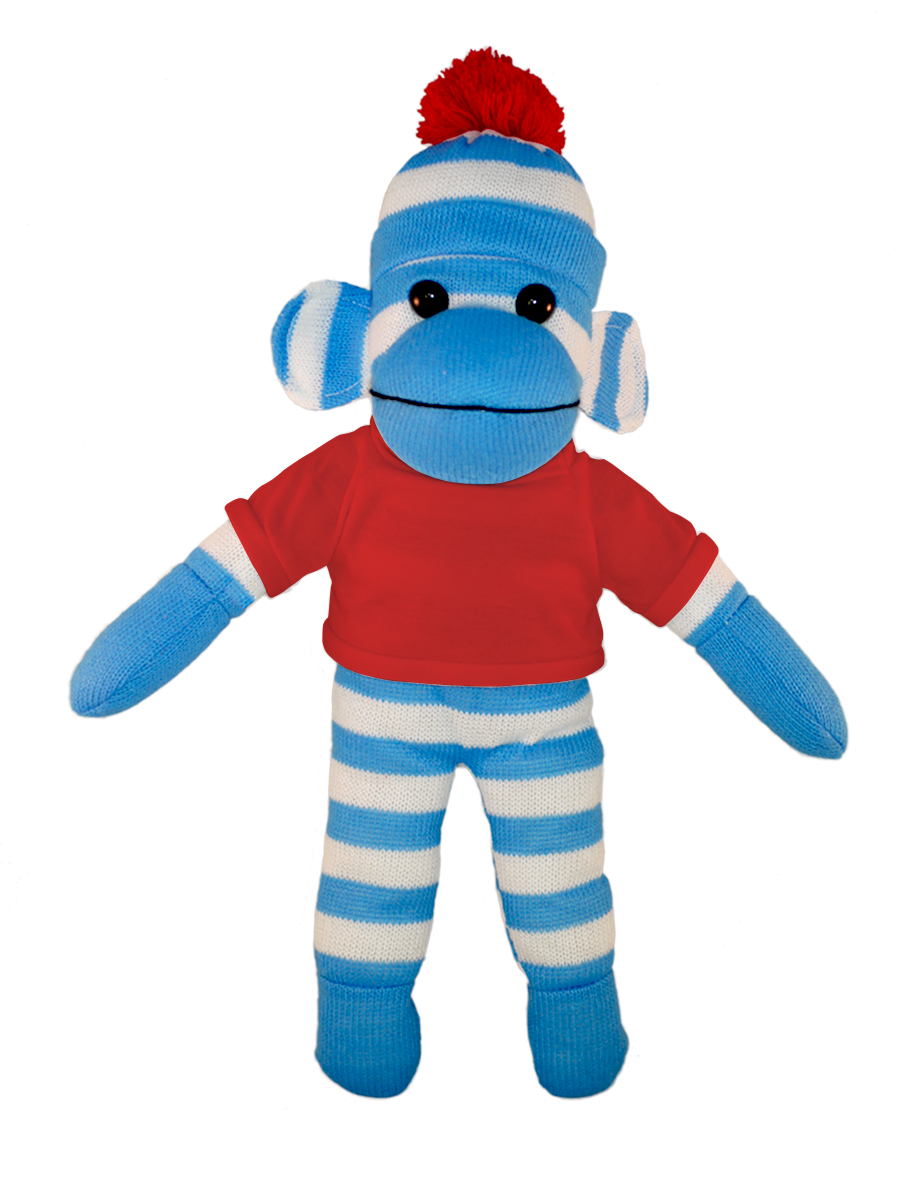 Blue Sock Monkey with Tee 15