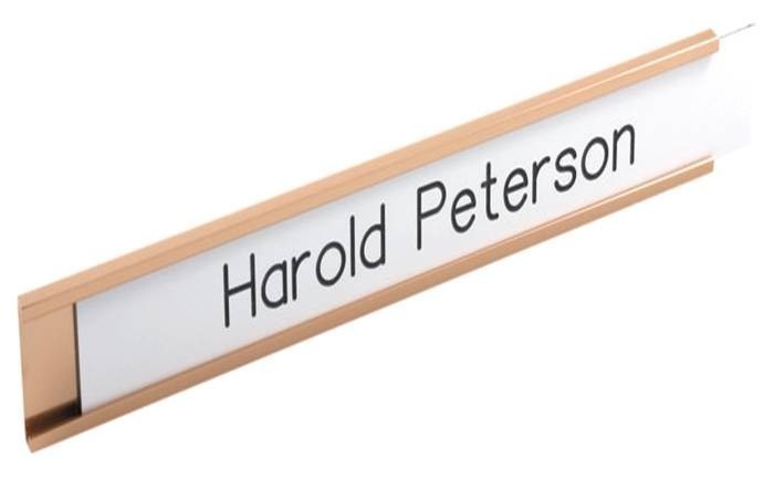 1" x 8" Wall Name Plate Holder with 1/16" slot. 1