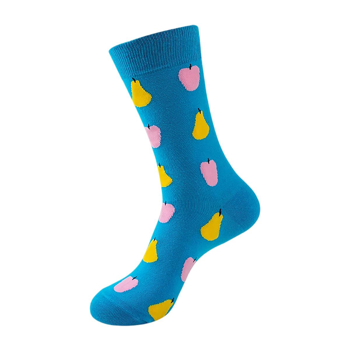 Cotton Crew Socks with Jacquard Pattern 76