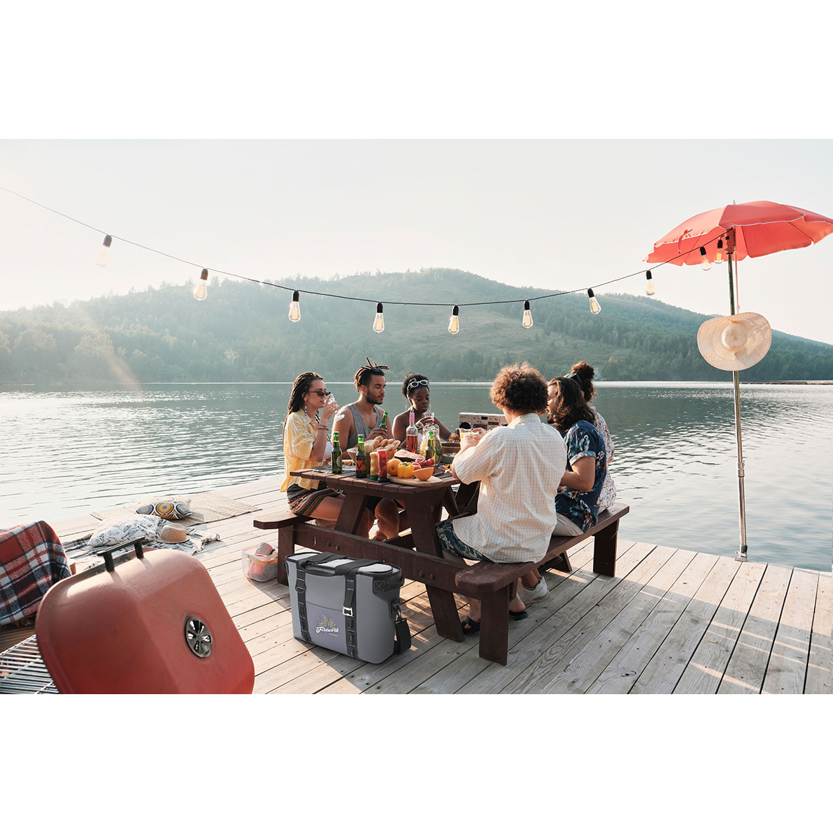 Urban Peak® Waterproof 24 Can Hinge Asher Cooler 8