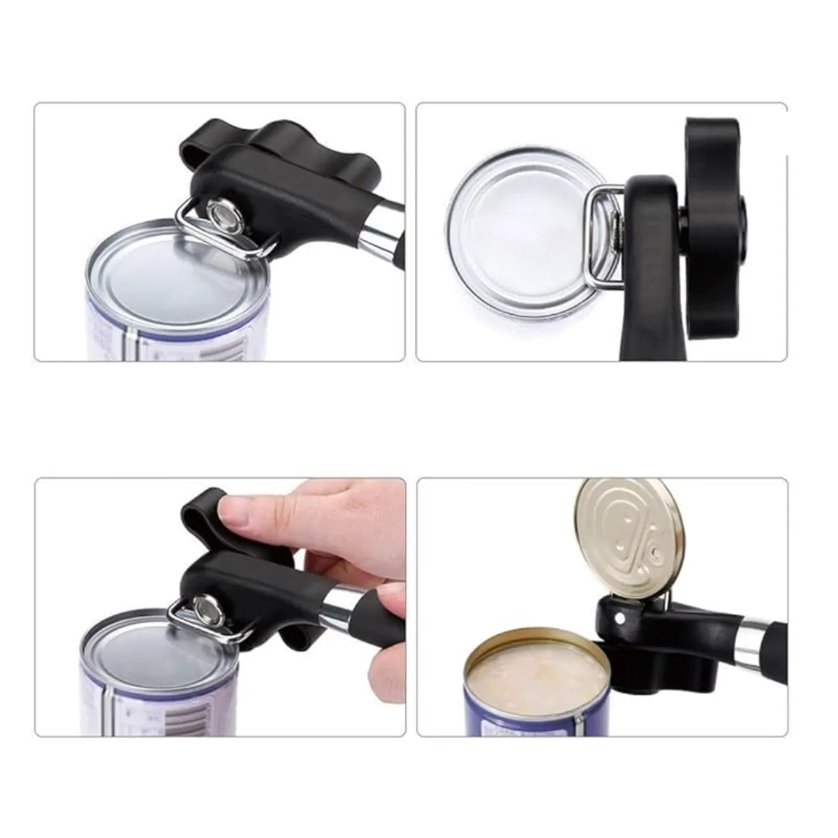 Multifunctional safety side-cut manual can opener 2