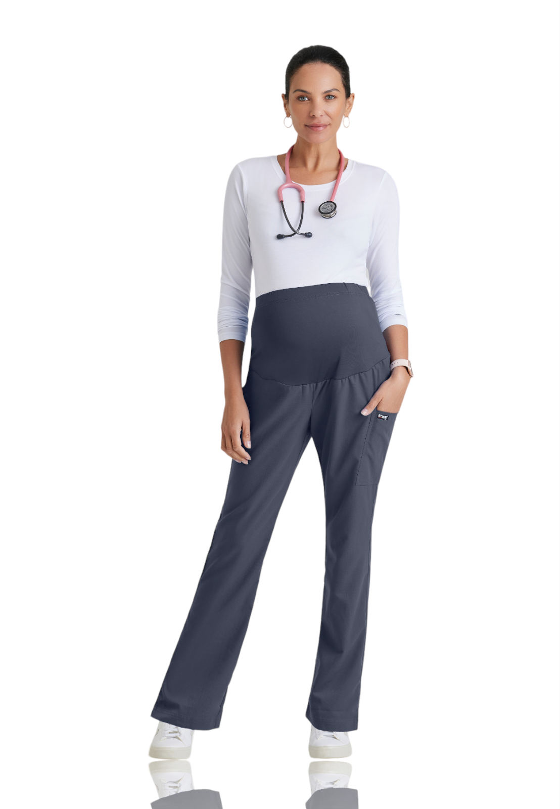 Grey's Anatomy Classic - Women's One-Pocket Lilah Maternity Scrub Pant 12