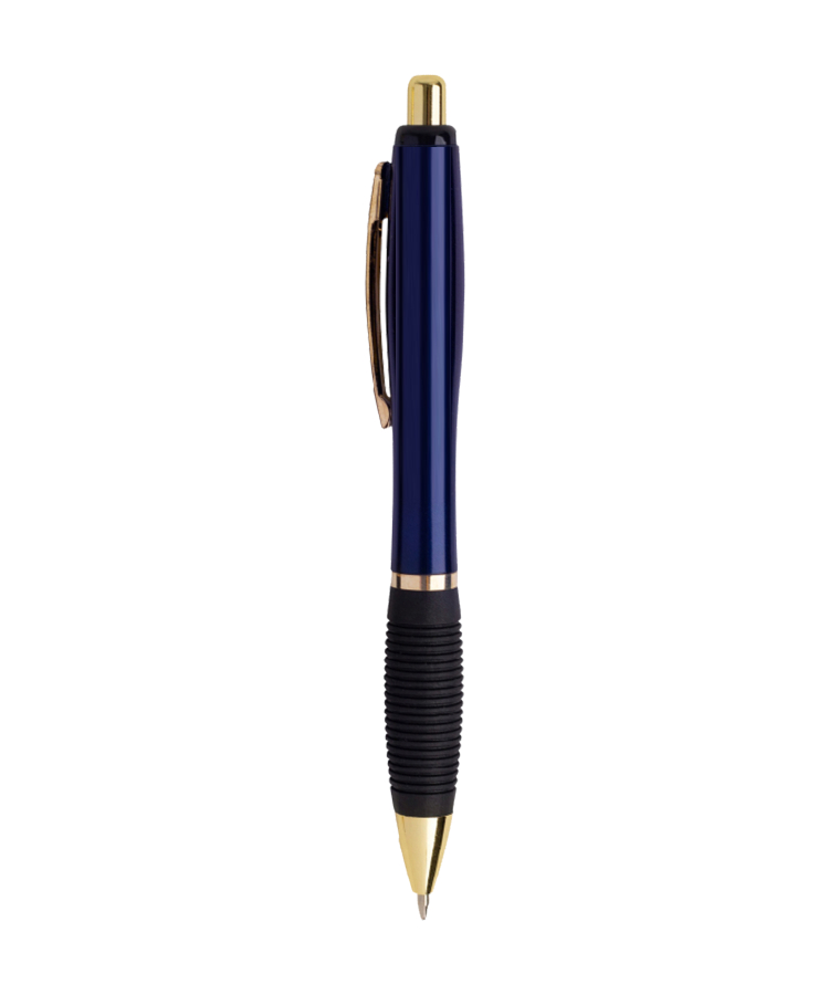 Union Printed - Gold Contour Grip Click Pen 1