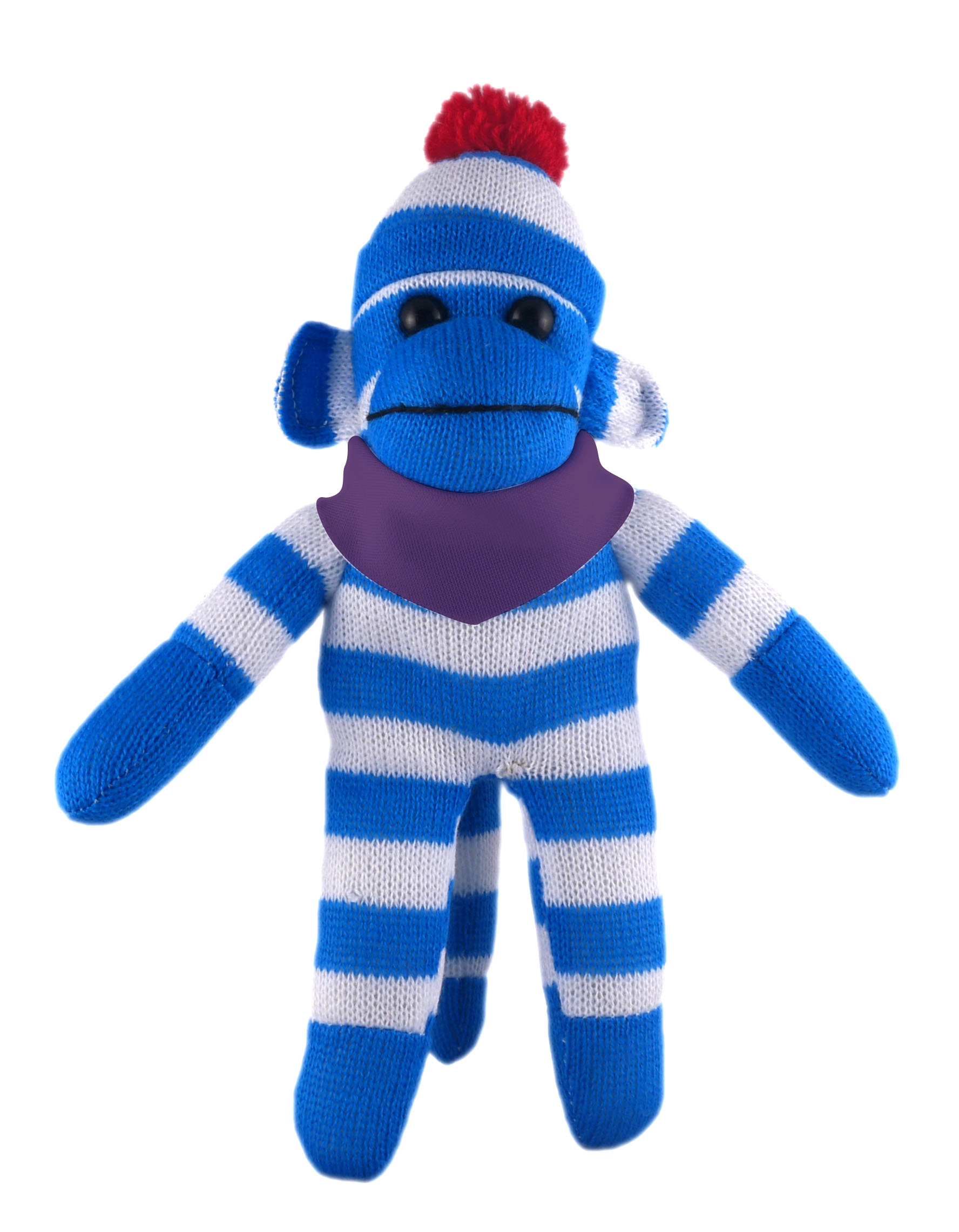 Blue Sock Monkey (Plush) with Bandana