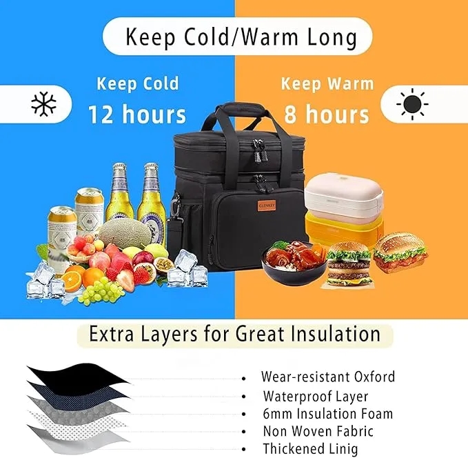 22L Expandable Insulated Large Lunch Box 2