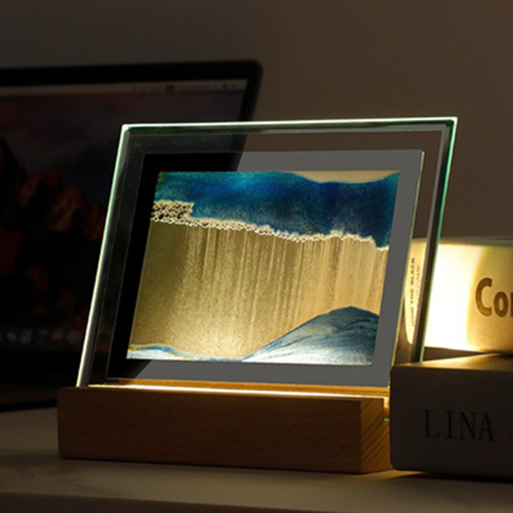 LED Moving Sand Art Picture Lamp 4