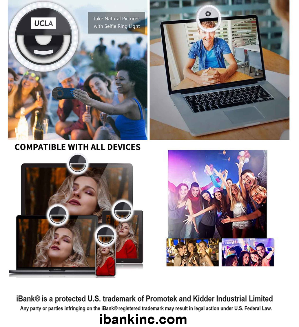 iBank ® Clip On Selfie Ring Light 1
